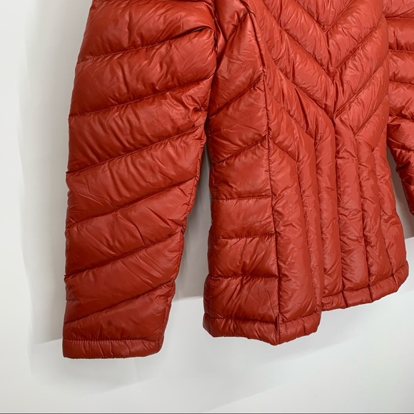 Kenneth Cole Reaction Russet Orange Down Filled Jacket Puffer Coat Fall Winter - Picture 10 of 16